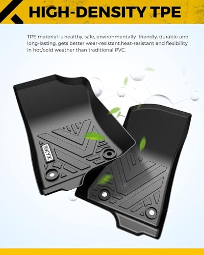 KYX Floor Mats Fits for Toyota Camry 2017 2016 2015 2014 2013 2012 3D Scanning Design Floor LinersFront Rear Customized All Weather Heavy Duty Protection TPE Waterproof Car Mats Sedan Accessories - Image 3