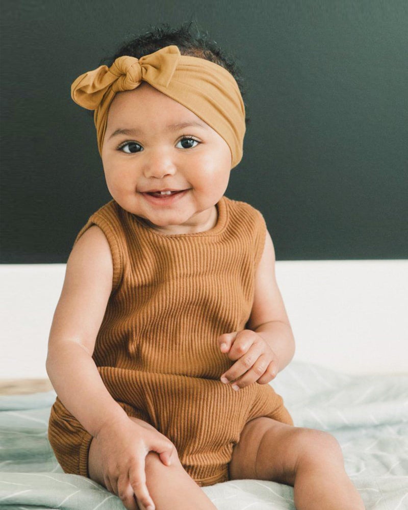 jollybows 3PCS Baby Nylon Headbands Hairbands Hair Bow Elastics for Baby Girls Newborn Infant Toddlers Kids (8-White+Beige+Ginger, 1 Count (Pack of 3)) - Image 5