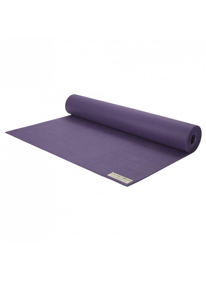 JadeYoga JadeYoga Harmony Yoga Mat - Durable & Thick Gym Fitness Mat, Non-Slip Natural Rubber Yoga Mat - Home Exercise & Stretching Mat, Workout Mat- Yoga, Pilates & Meditation for Women & Men (Purple, 68'')  - Image 1