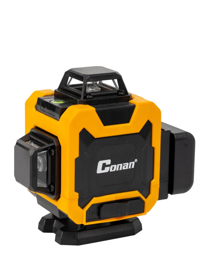 Conan COWS616 4D Green Laser Level, 16 Lines/4×360° with Remote – ±0.2mm Accuracy, 0–25m Range, 2400mAh Li-ion, IP54, Full Accessories & Carry Case - Image 2
