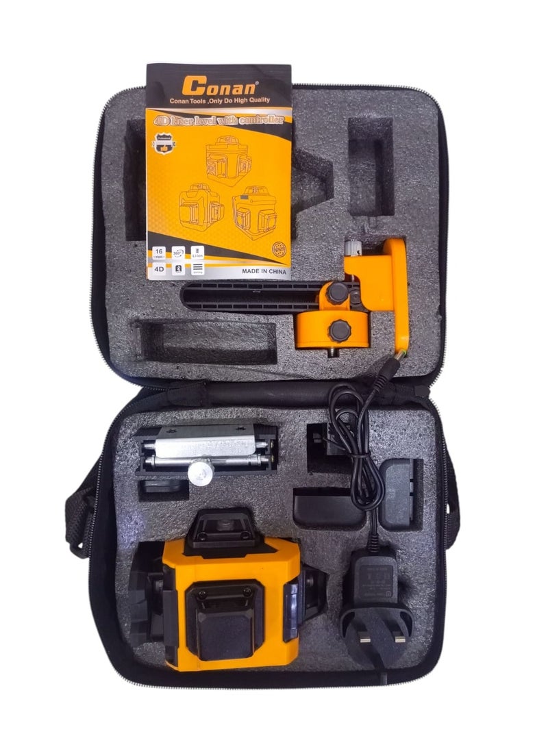Conan COWS616 4D Green Laser Level, 16 Lines/4×360° with Remote – ±0.2mm Accuracy, 0–25m Range, 2400mAh Li-ion, IP54, Full Accessories & Carry Case - Image 5