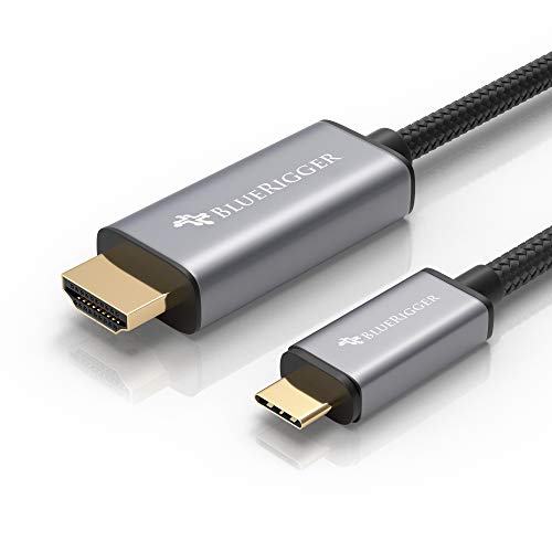 BlueRigger Premium USB C 3.1 to HDMI 4K@60Hz Adapter Cable (Thunderbolt 3 Compatible) for MacBook Pro 2017/18/19/20, MacBook Air/iPad Pro 2020, Surface Book 2, Samsung Galaxy S8/S9/S20, Note 10 and more (10 Feet / 3 Meters) - Image 1