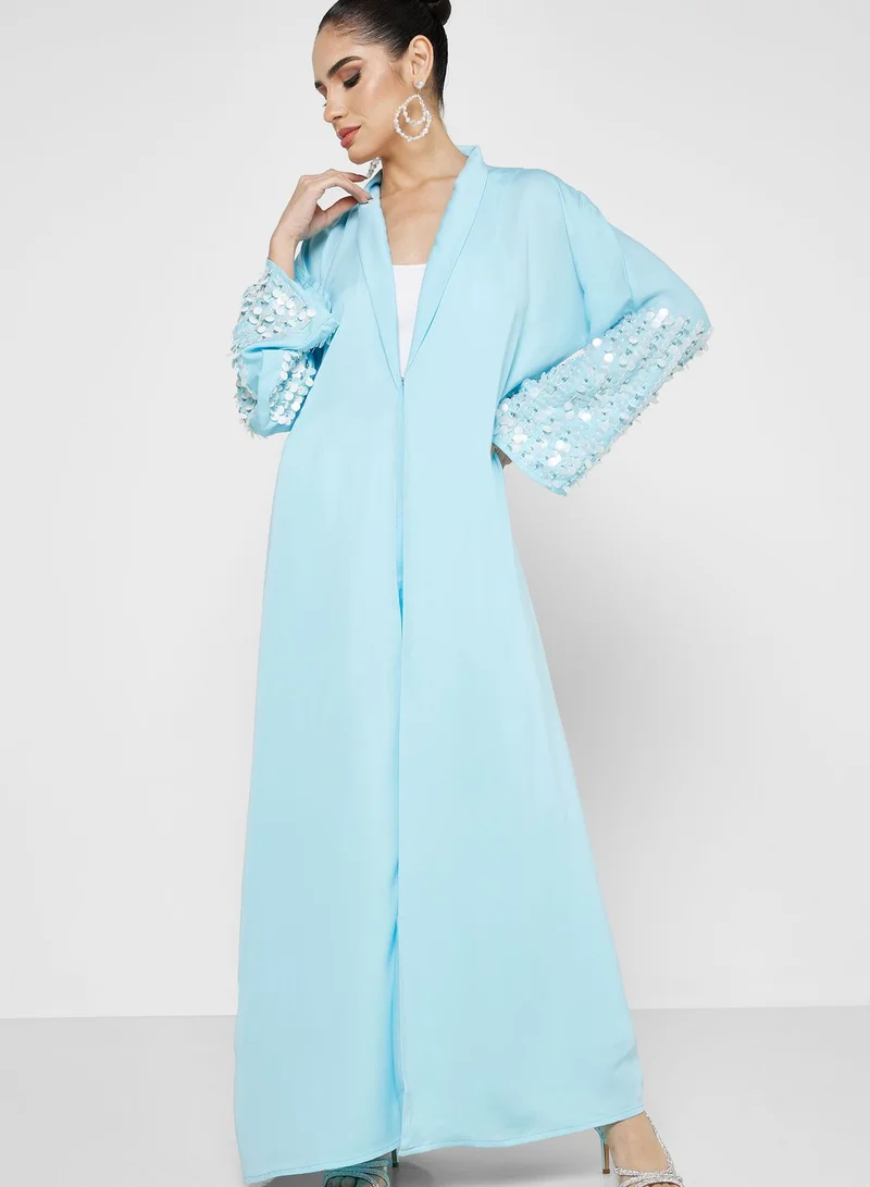 Khizana Embellished Detail Abaya With Sheila