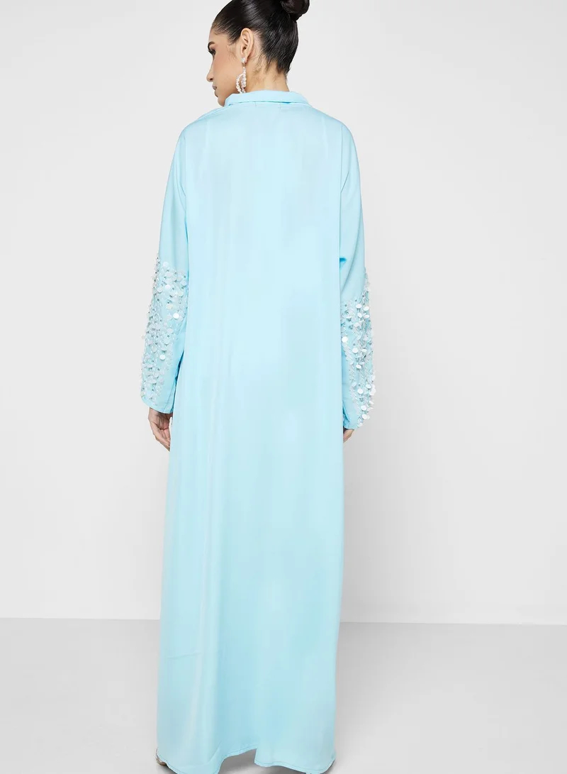 Khizana Embellished Detail Abaya With Sheila