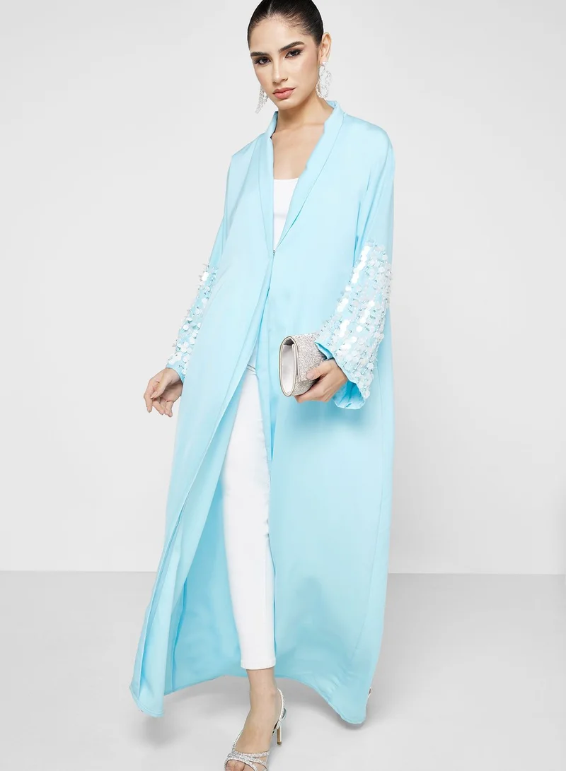 Khizana Embellished Detail Abaya With Sheila