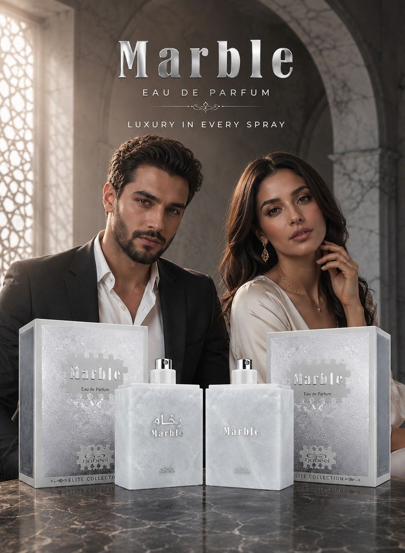 Nabeel 2Pcs Nabeel Marble Eau De Parfum 80ML Luxury Perfume Spray Long-Lasting Arabian Fragrance of Elegance & Modern Sophistication - Image 1