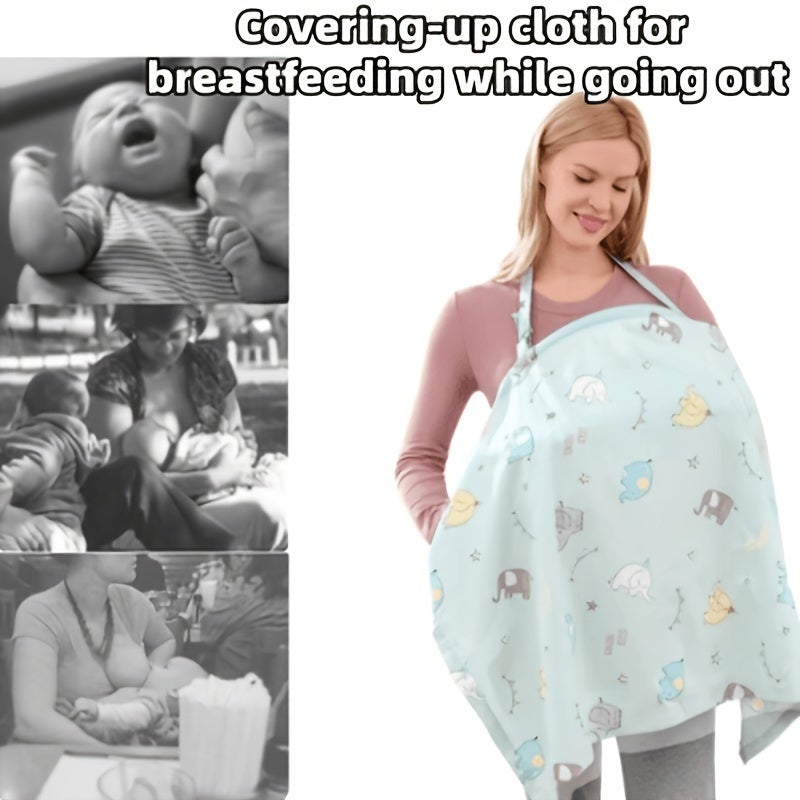 Wearable Nursing Apron: Green, Hands-Free Design, Lightweight 3-in-1 Privacy Cover - Discreet Coverage Outdoor Feeding Cover for Traveling Nursing Moms