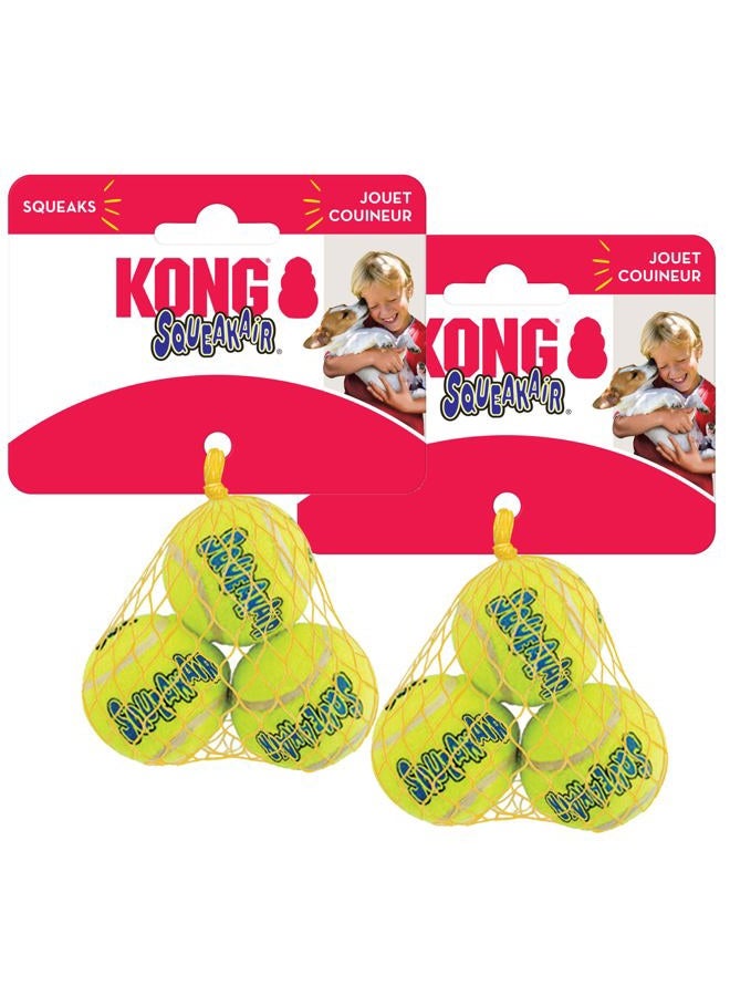KONG - Squeakair Ball - Dog Toy Premium Squeak Tennis Ball, Gentle on Teeth (X-Small (6 Pack)) - Image 1