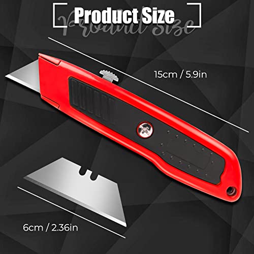 Jetmore 6 Pack Utility Knife, Colorful Retractable Box Cutter with 10 SK5 Blades, Heavy Duty Razor Knife for Cardboard, Boxes, and Cartons - Image 4