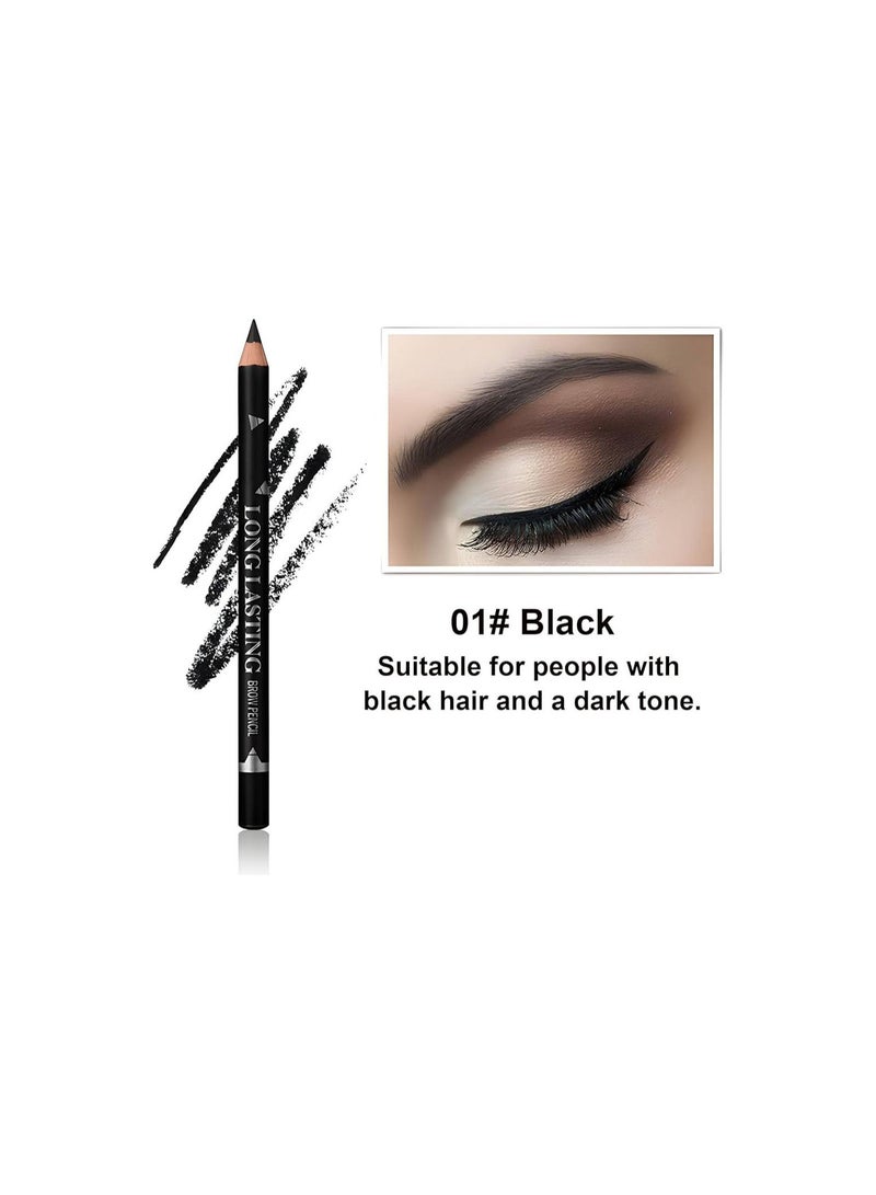 Mn 12 Pices  Black Eyebrow Eyeliner Pencils Sweatproof Long lasting Nice Color Eyebrow - Image 3