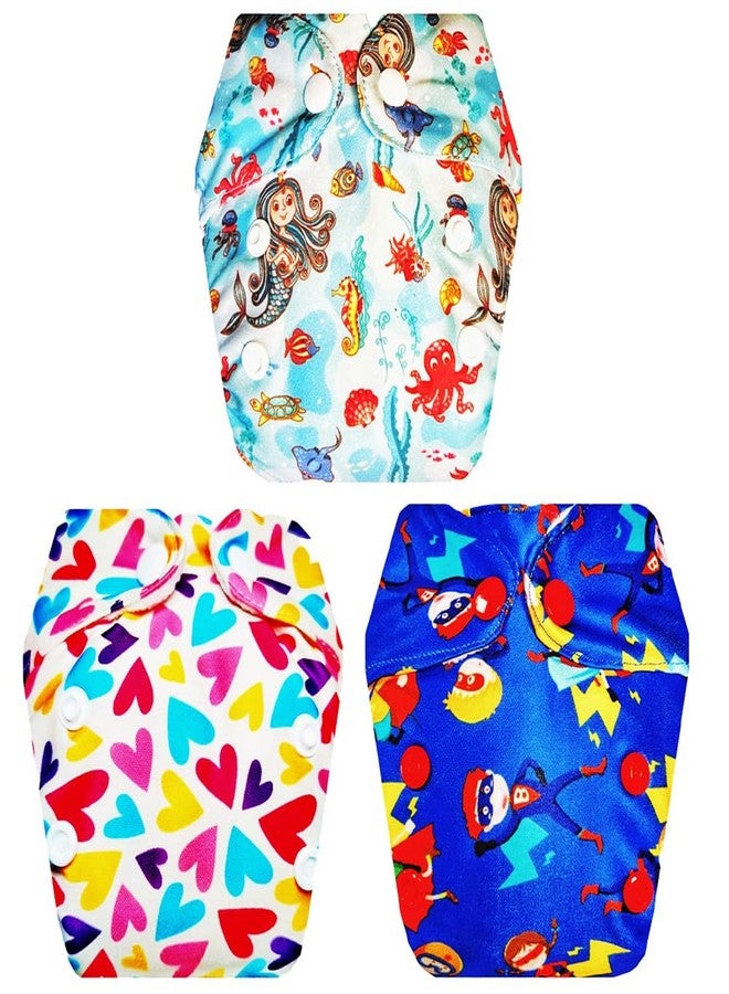 Dumbledo Premium Newborn Cloth Diaper with Integrated Insert (Pack of 3) | Soft & Gentle | Breathable | Travel Friendly | Designed by Moms | 0 - 4 Months | Unisex Baby - Image 1