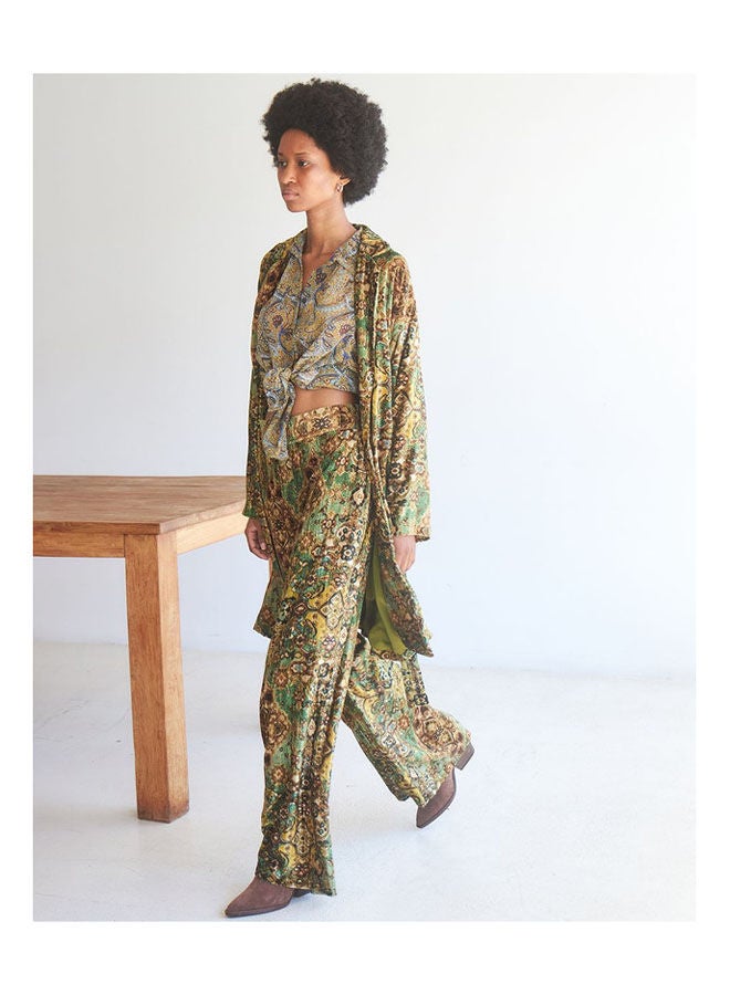 BSB PRINTED TROUSERS WITH VELVET TOUCH - Image 1