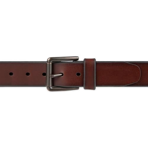 Dockers Men's Casual Leather Belt - 100% Soft Top Grain Genuine Leather Strap with Classic Prong Buckle, Brown,30 - Image 4