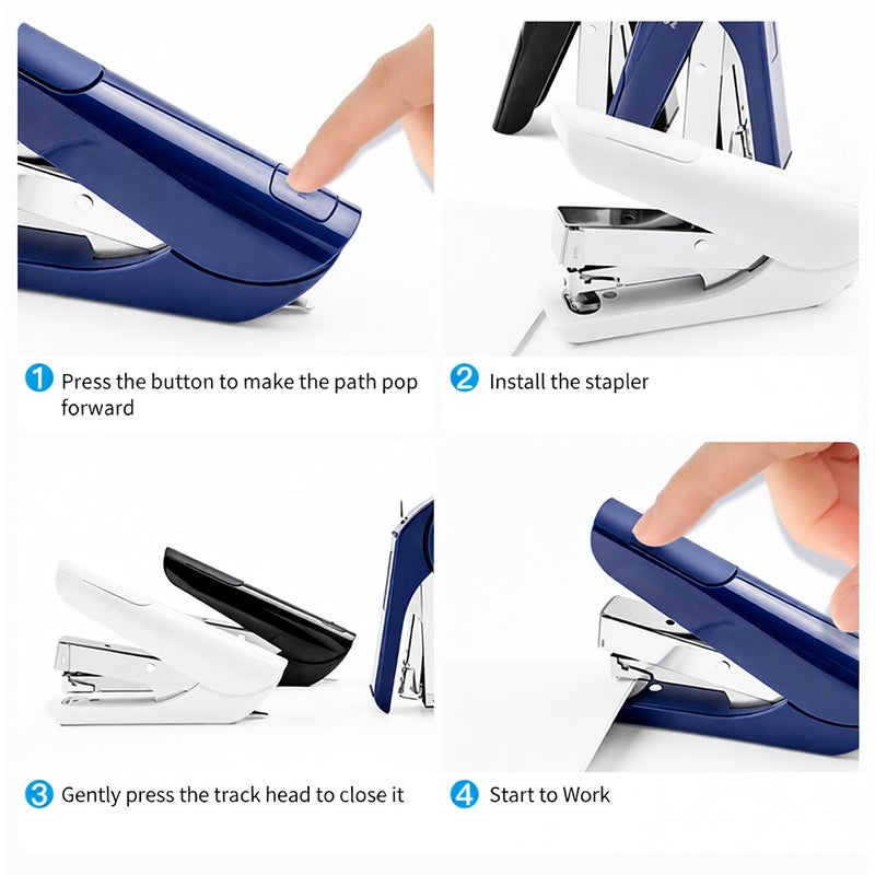 KW-triO Desktop Stapler 20-40 Sheet Capacity for Paper Binding Reduced Effort Suitable for 24/6 26/6 14/8 Staples for Shop School Office Home Supplies - Image 5