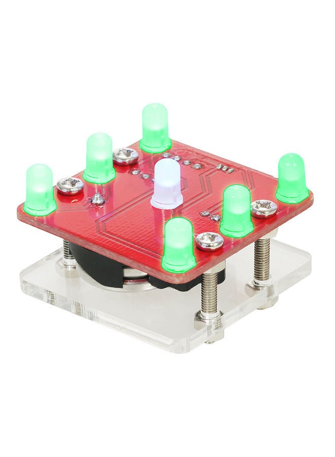 NIBEMINENT DIY Swing Shaking LED Dice With Small Vibration Motor Kit Green  - Image 2
