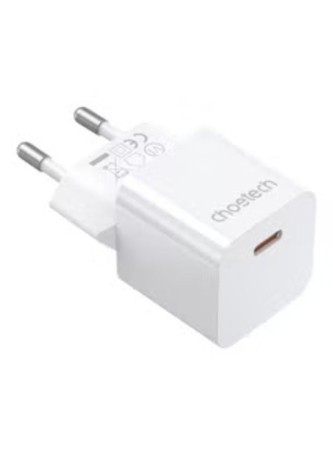 تشوتيك شاحن حائط Choetech PD5010 USB-C PD3.0 - 20 واط أبيض - Image 1