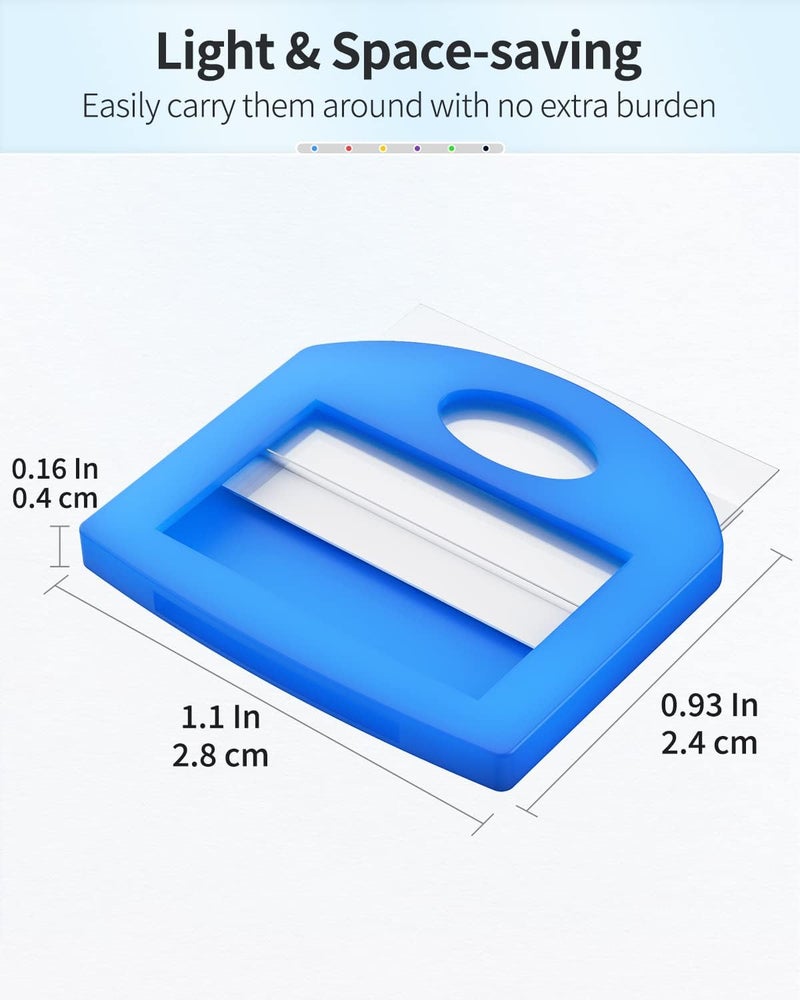 Uniclife 12 Pcs Key Covers Caps 1 Inch Key Covers Protectors with Blank Paper Labels and Clear Windows Soft Key Identifiers for Standard Regular Thin Flat House Keys (Not for Odd-Shaped), 6 Colors - Image 5