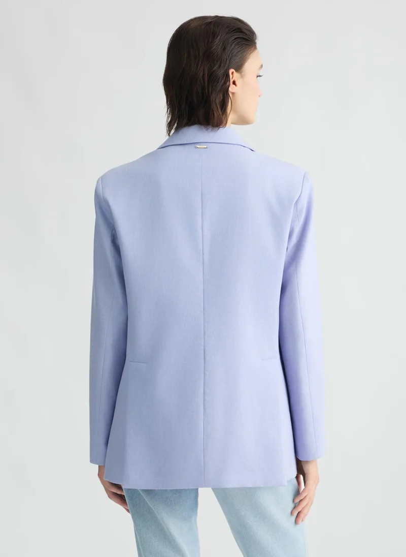 ليو جو Linen and cotton blazer