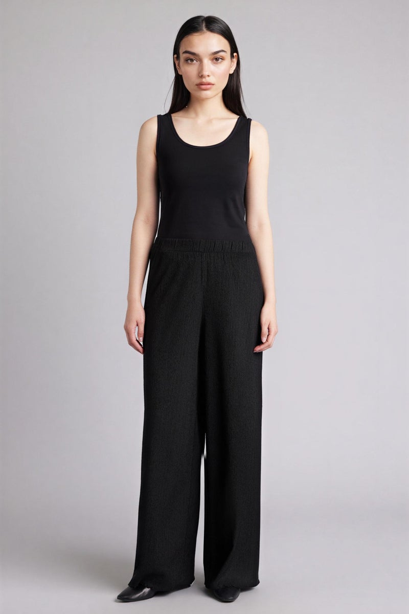 DeFacto Black Woman Wide Leg Trousers Casual - Image 2