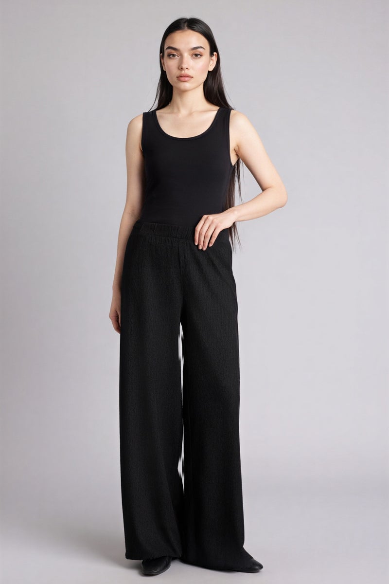 DeFacto Black Woman Wide Leg Trousers Casual - Image 1