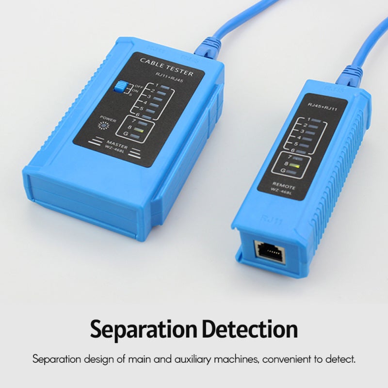 أداة اختبار كابلات الشبكة متعددة الوظائف RJ45 لاختبار خطوط الإيثرنت وشبكات LAN والهواتف لكابلات RJ45 وRJ11 وCat5 وCat5e وCat6 وCat7 - Image 2