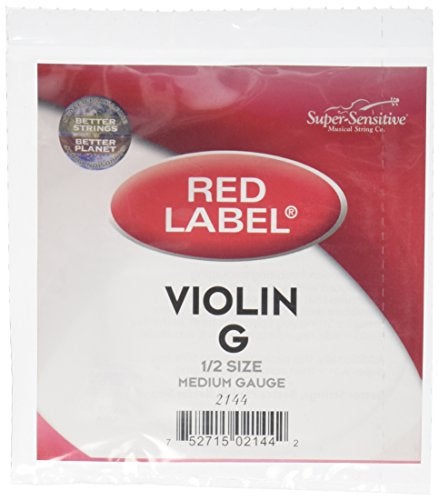 Super Sensitive Red Label Violin G String 1/2 Medium - Image 1