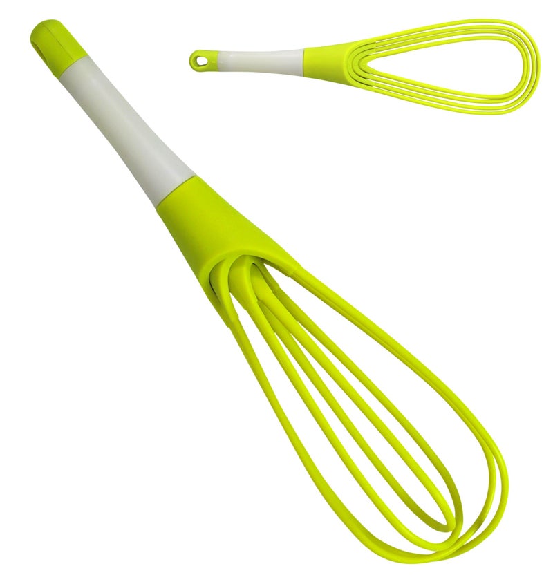 Iconikal 12-Inch Collapsible 2-In-1 Balloon/Flat Whisk, Green - Image 5