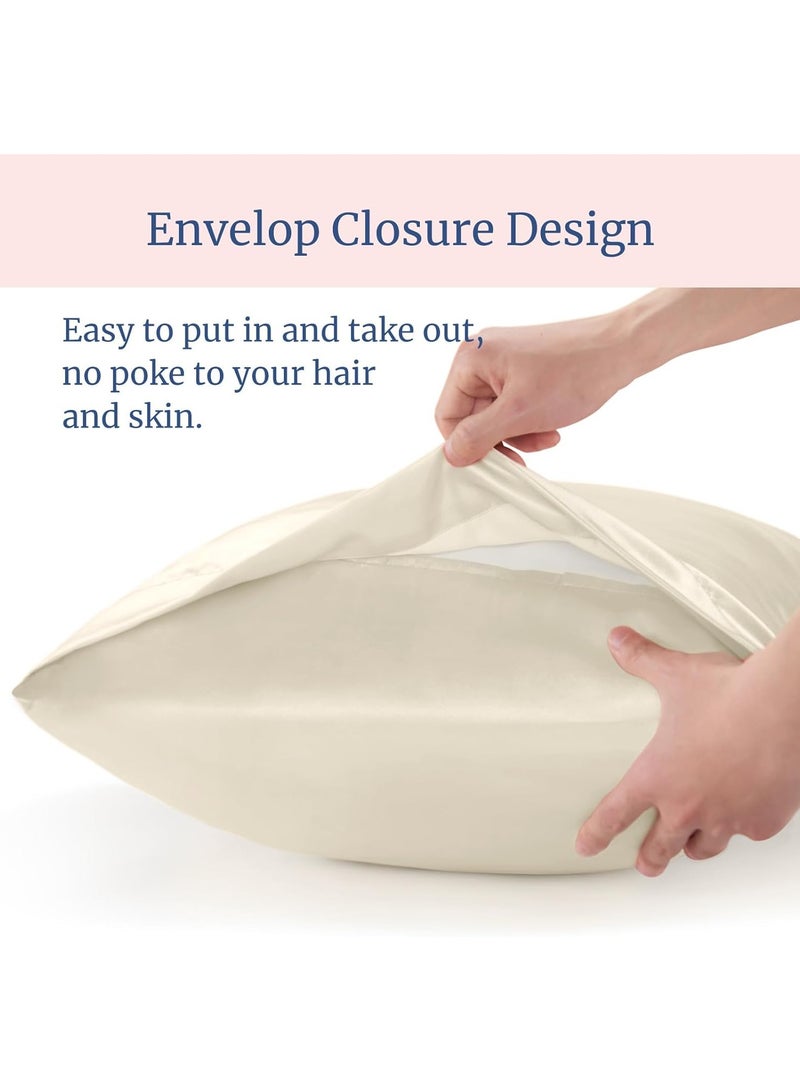 عام 4 أزواج الساتان المخدة للشعر والجلد مماثلة لأكياس وسادة الحرير - Image 5