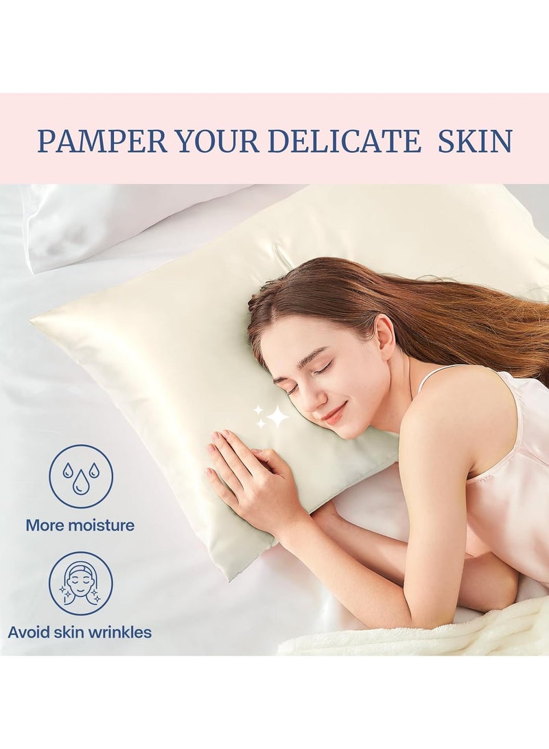 عام 4 أزواج الساتان المخدة للشعر والجلد مماثلة لأكياس وسادة الحرير - Image 3