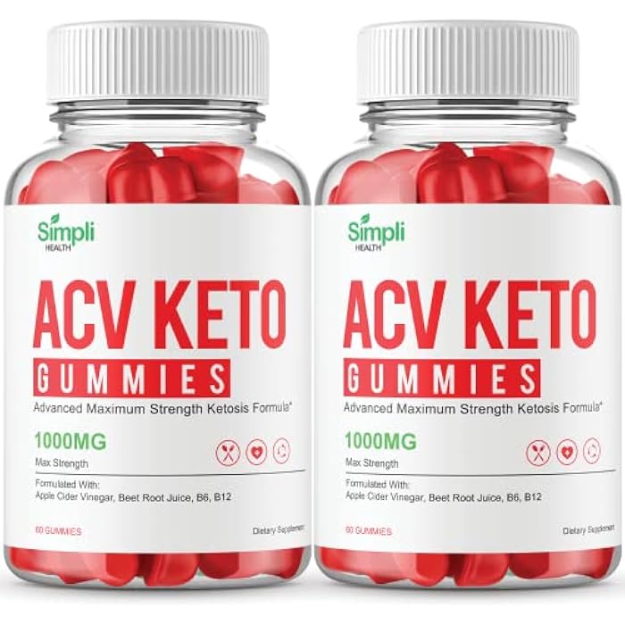 IDEAL PERFORMANCE Simpli Health ACV Keto + Gummies, SimpliHealth ACV Keto Supplement Gummies - Maximum Strength, Simpli ACV Gummys, All Natural Support Advanced Formula, SimpliACV Gummy Reviews (2 Pack) - Image 1