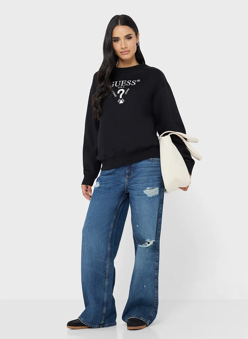 GUESS Roberta Crew Neck Sweatshirt