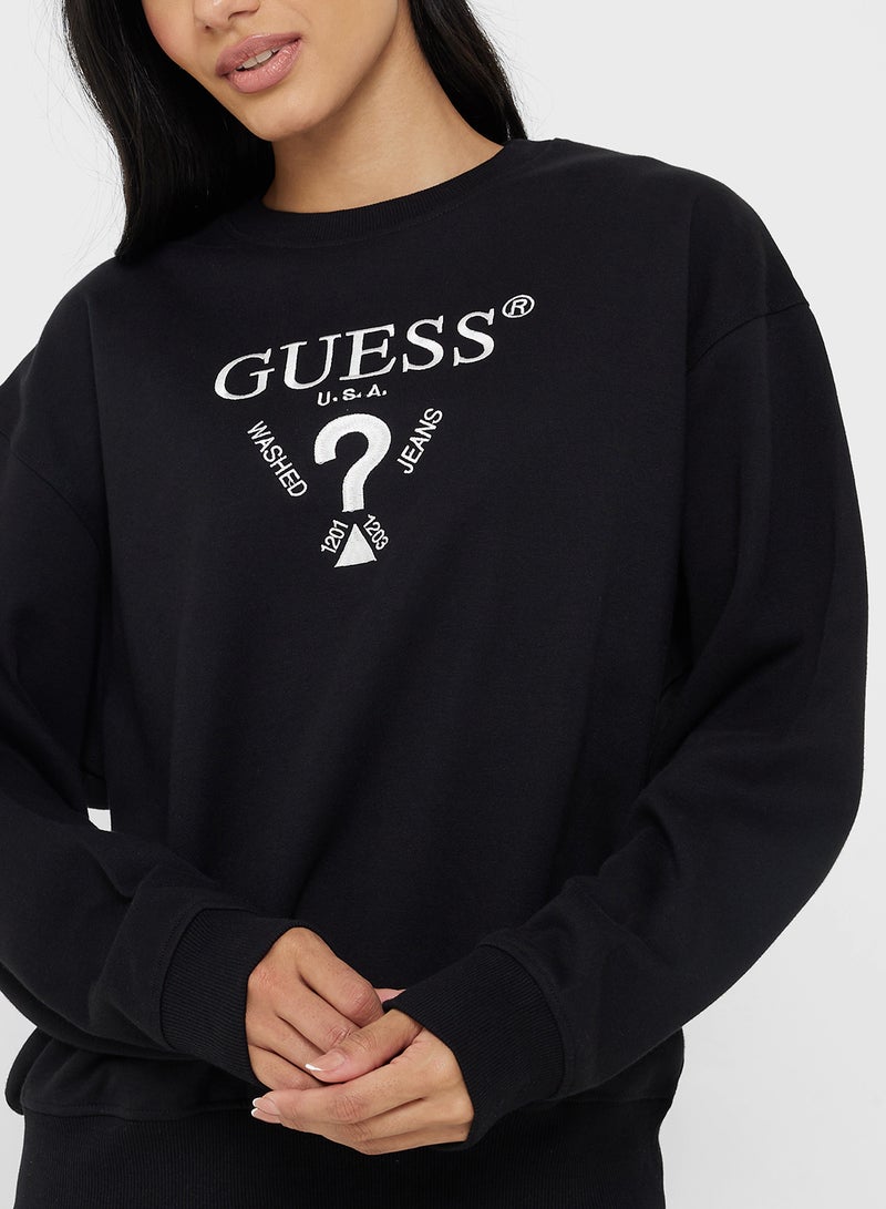 GUESS Roberta Crew Neck Sweatshirt - Image 3