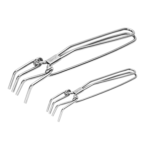Inme Pakkad Pakad for Kitchen, Sansi, Idukki, Hot Pot Utensil Holder, Vessel Holder, Patkara with Grip, Tongs, Chimta, Pincers, Sandasi, Sarashi - Stainless Steel Build (Set of 2 - Small & Large) - Image 1