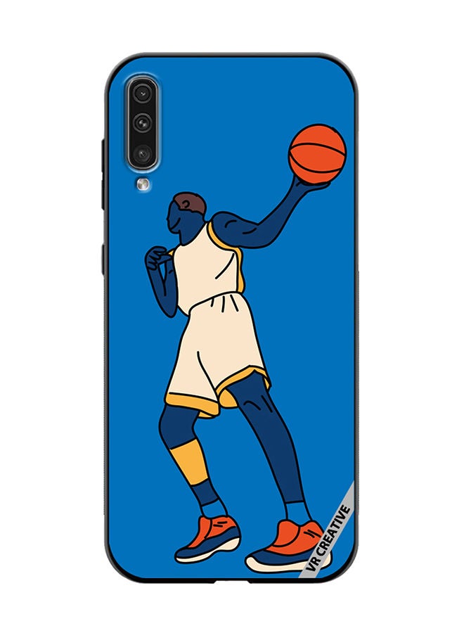 VR CREATIVE Protective Case Cover For Samsung Galaxy A70/A70s Basketball Player In Action With Ball Design Multicolour - Image 1