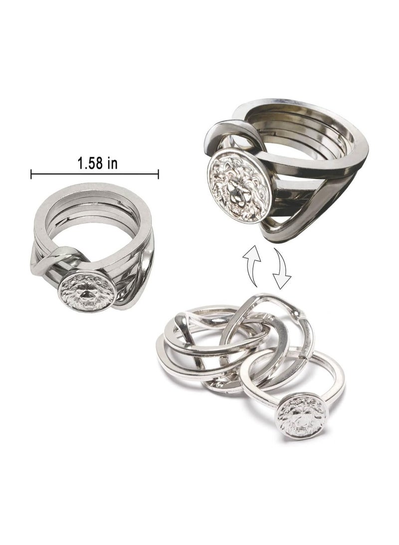 GROWSTEADY ألغاز تحفيز الدماغ 3 قطع من ألعاب ألغاز معدنية مصبوبة ألعاب ألغاز ثلاثية الأبعاد صعبة للغاية للكبار - Image 5