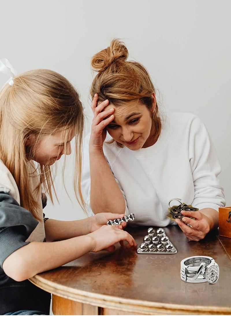 GROWSTEADY ألغاز تحفيز الدماغ 3 قطع من ألعاب ألغاز معدنية مصبوبة ألعاب ألغاز ثلاثية الأبعاد صعبة للغاية للكبار - Image 3