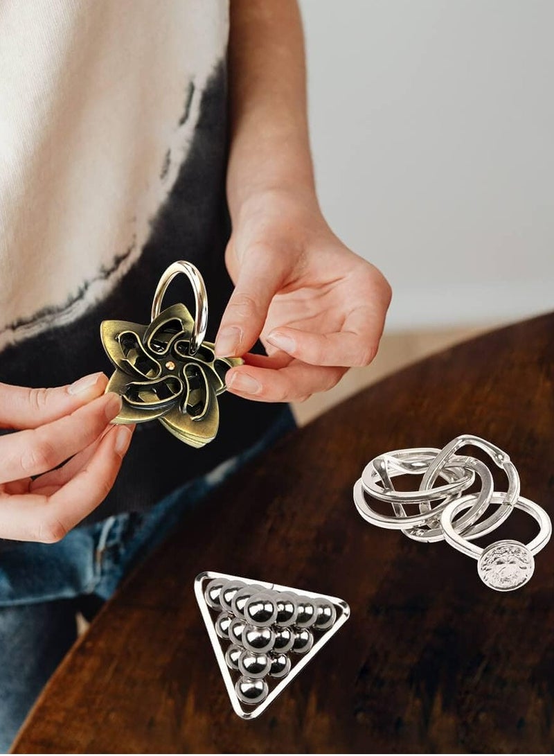 GROWSTEADY ألغاز تحفيز الدماغ 3 قطع من ألعاب ألغاز معدنية مصبوبة ألعاب ألغاز ثلاثية الأبعاد صعبة للغاية للكبار - Image 2