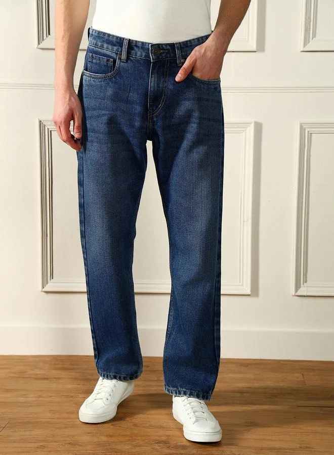 Dennis Lingo  Men’s Relaxed Fit Dark Blue Jeans – Versatile and Comfortable for Men | Best Price UAE