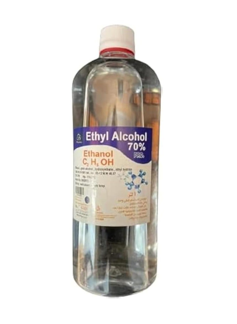 سيتي فارما كحول إيثيلي 1 لتر، سائل متعدد الاستخدامات للتنظيف والتعقيم العام، عبوة عملية مناسبة للاستخدام المنزلي والمهني اليومي