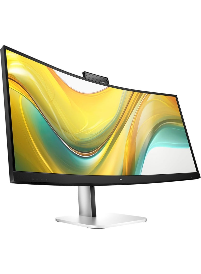 HP شاشة HP Series 5 Pro 534pm مقاس 34 بوصة منحنية بدقة WQHD ‏3440×1440، لوحة IPS، معدل تحديث 120Hz، تغطية ألوان 99% sRGB، منافذ USB-C وHDMI وDisplayPort – مثالية للأعمال والمكتب ومراقبة كاميرات CCTV والألعاب وتعدد المهام والترفيه المنزلي - Image 3