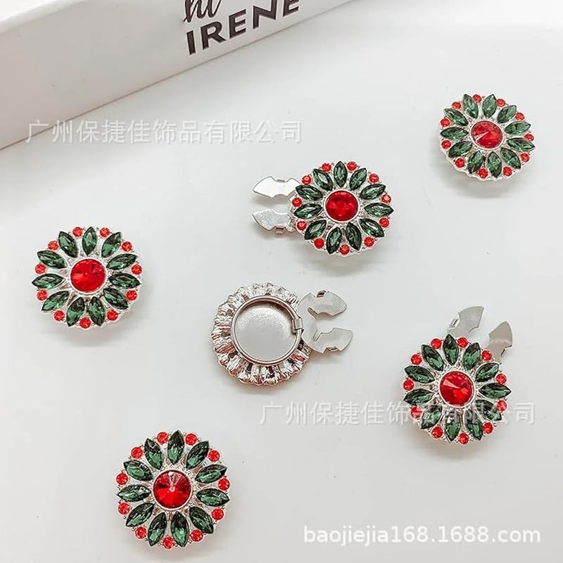 Rhinestone on Covers, on Covers for Women Blouses, Detachable Shirt on Clips ons Jewelry, Crystal Fancy ons for Clothing Decorative ons for Crafting, DIY (24PCS) Z2 - Image 2