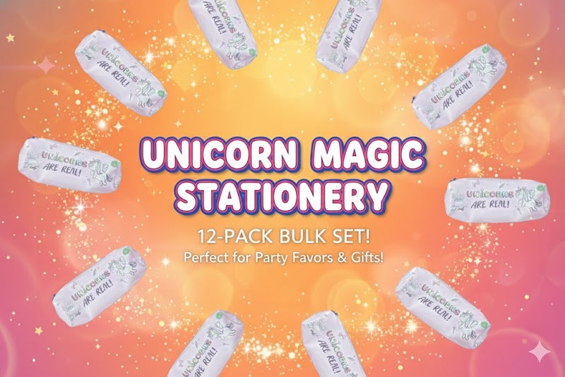 MINDFIT Unicorn Stationery Set – Soft Rainbow Pencil Case for Kids - Image 3