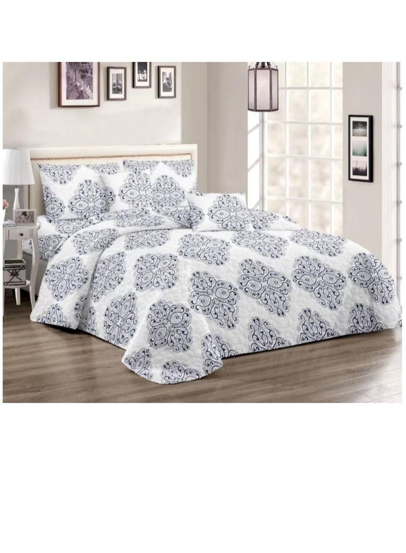 Single Size Printed Bedspread Blanket Set