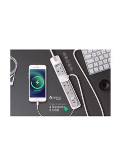 رافيد توصيلة كهرباء ٢ م ٤ مقابس 3250 وات  3 USB  - Image 2