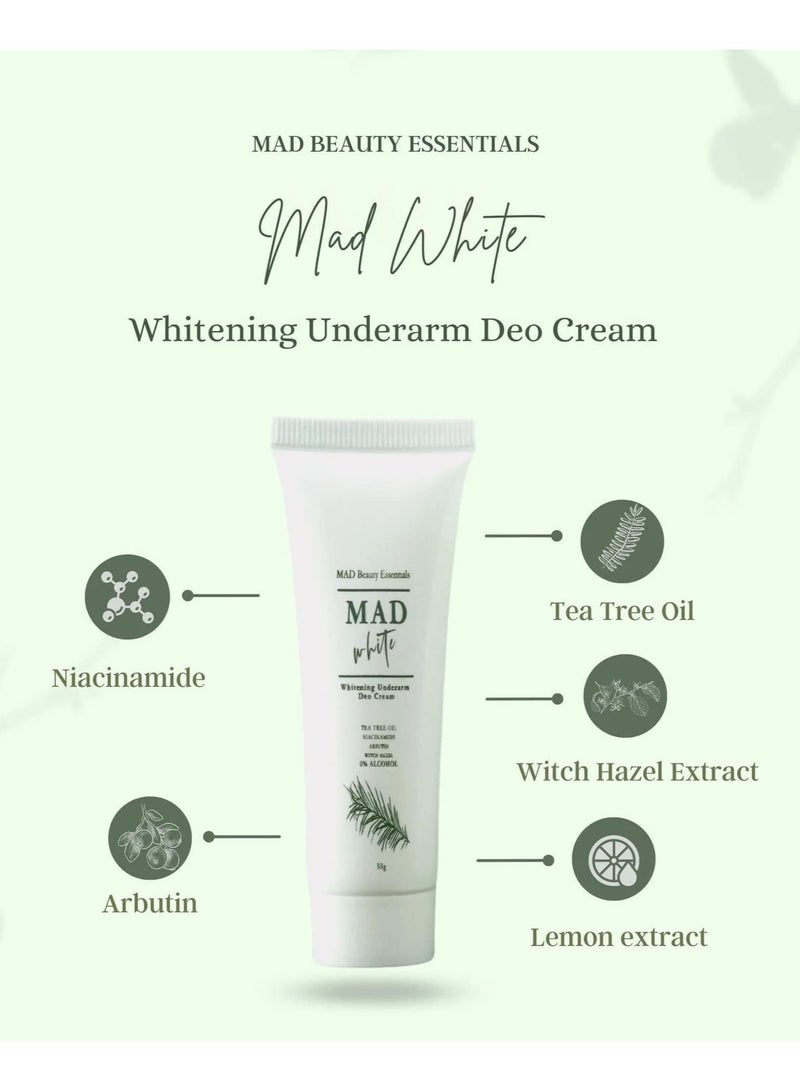 Glow MAD BEAUTY ESSENTIALS Whitening Underarm Deo Cream - Image 2