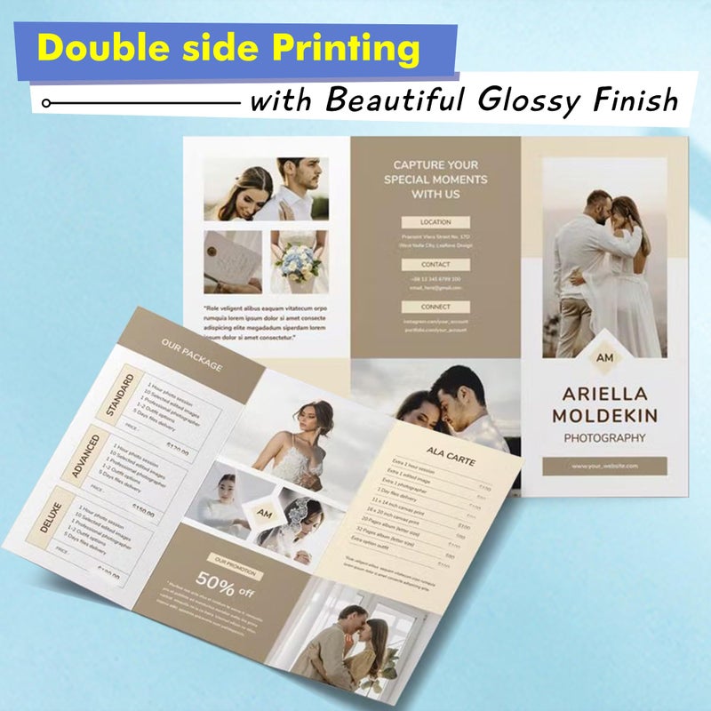 KOALA PAPER Koala Thick Photo Paper Double-sided Glossy Heavyweight Paper 8.5X11 Inches 80LB 100 Sheets 300GSM Cardstock Compatible with Inkjet Printer - Image 5