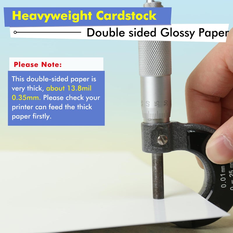 KOALA PAPER Koala Thick Photo Paper Double-sided Glossy Heavyweight Paper 8.5X11 Inches 80LB 100 Sheets 300GSM Cardstock Compatible with Inkjet Printer - Image 4