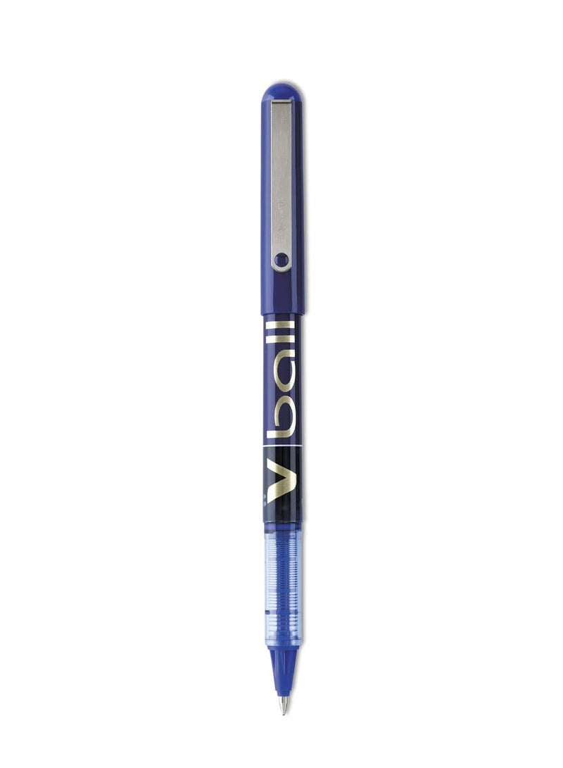 PILOT VBall Liquid Ink Rolling Ball Stick Pens, Fine Point, Blue Ink, 12-Pack (35113) - Image 1