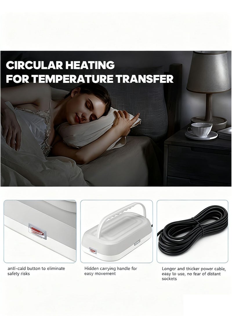 Aikanbo Foldable Electric Foot Spa，Foot Massage Bathtub with Massage，Heat，Vibration and Air Bubbles，Foot Massager with 8 Rollers，Smart Thermostat，Red Light，Pill Box （White） - Image 4