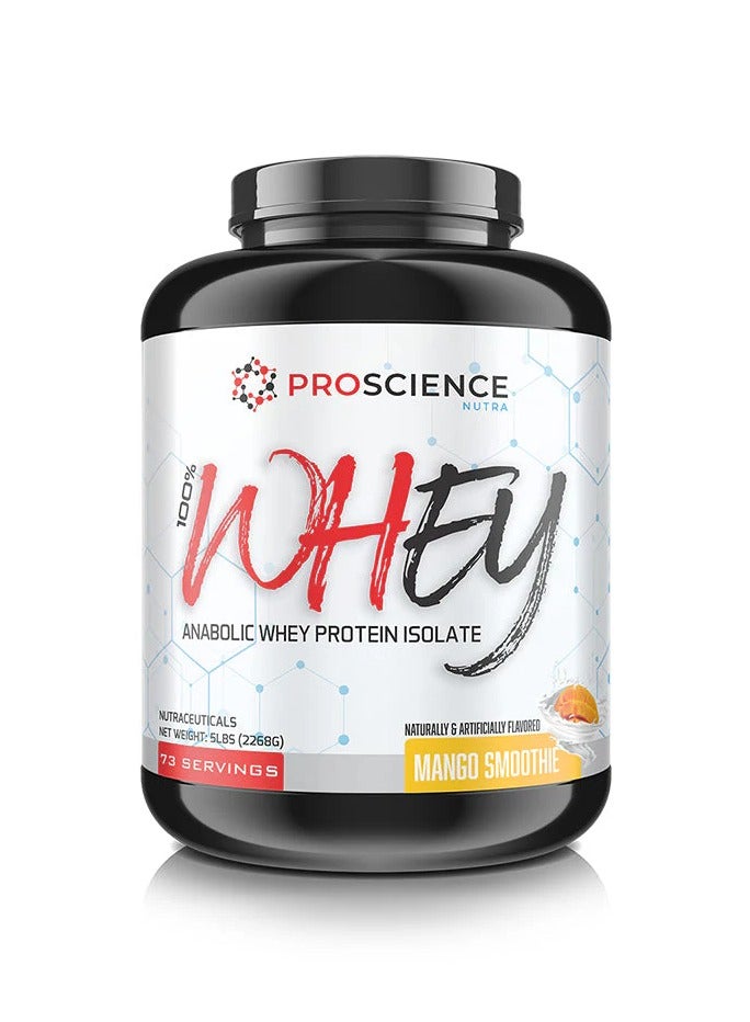 النوترا ProScience Nutra 100% WHEY بروتين مصل الحليب الابتنائي المعزول بالمانجو 5 رطل - Image 1